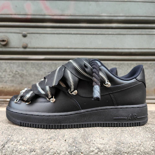 NIKE AIR FORCE ROPE BLACK ZIP BLACK