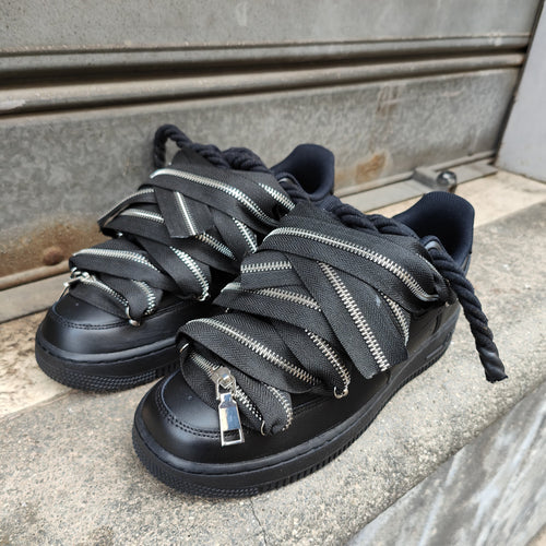 NIKE AIR FORCE ROPE BLACK ZIP BLACK