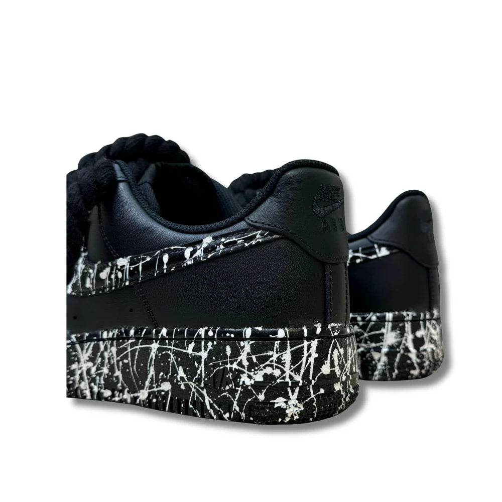 NIKE AIR FORCE ROPE LACES SKIZZI BLACK