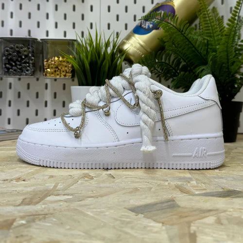 NIKE AIR FORCE TRIPLE SWAROVSKI GOLD
