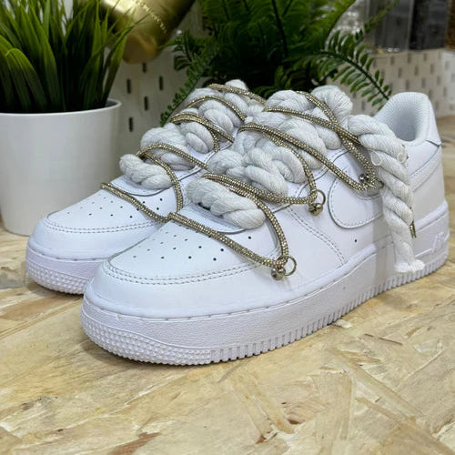 NIKE AIR FORCE TRIPLE SWAROVSKI GOLD