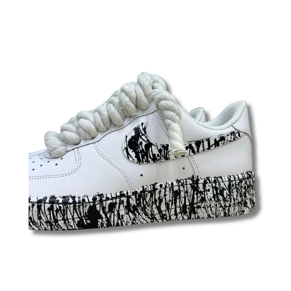 NIKE AIR FORCE ROPE LACES SKIZZI WHITE / BLACK