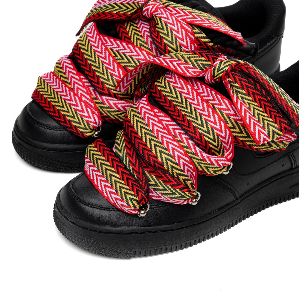 NIKE AIR FORCE BLACK ROPE TRIPLE LANVIN RED