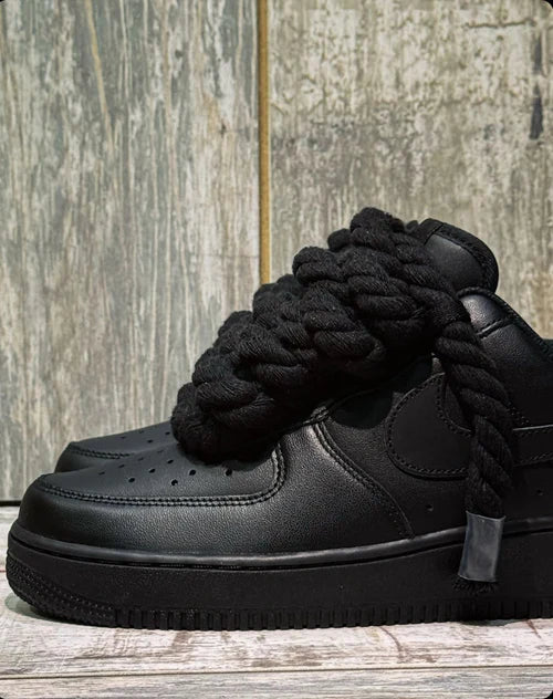NIKE AIR FORCE ROPE LACES BLACK