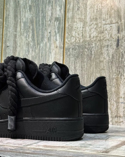 NIKE AIR FORCE ROPE LACES BLACK