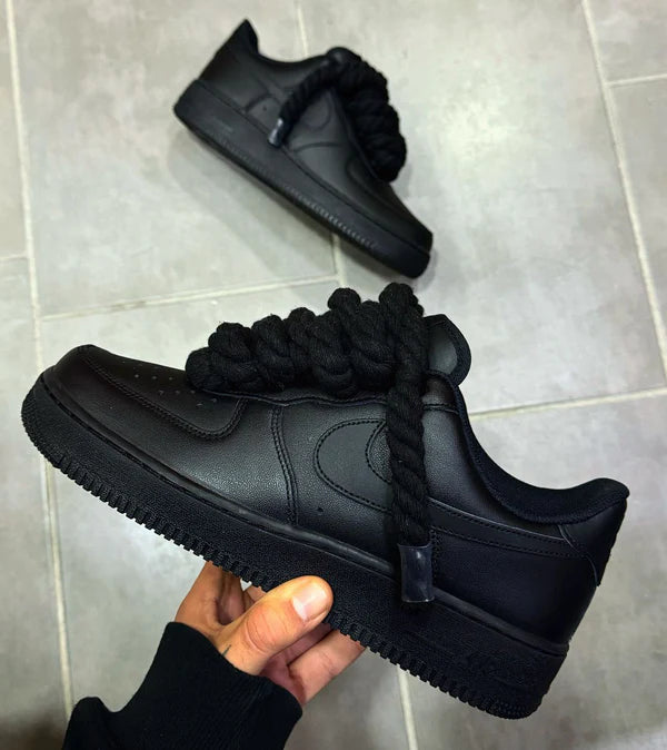 NIKE AIR FORCE ROPE LACES BLACK