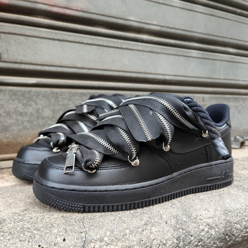 NIKE AIR FORCE ROPE BLACK ZIP BLACK