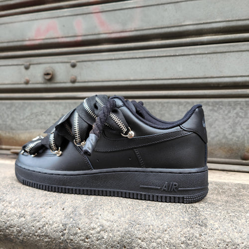 NIKE AIR FORCE ROPE BLACK ZIP BLACK