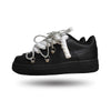NIKE AIR FORCE ROPE LACES BLACK WHITE SWAROVSKI