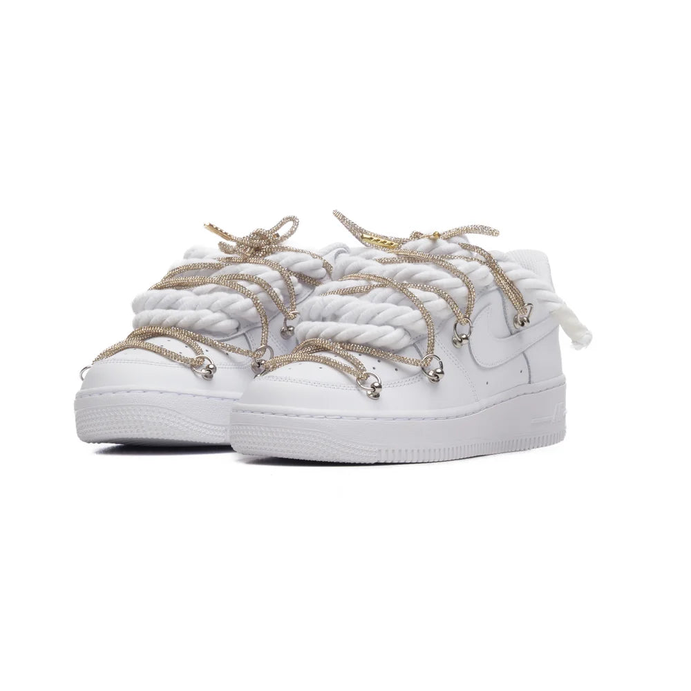 NIKE AIR FORCE TRIPLE SWAROVSKI GOLD