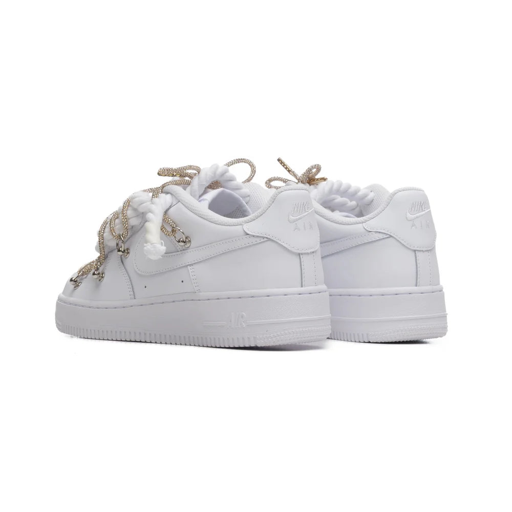 NIKE AIR FORCE TRIPLE SWAROVSKI GOLD