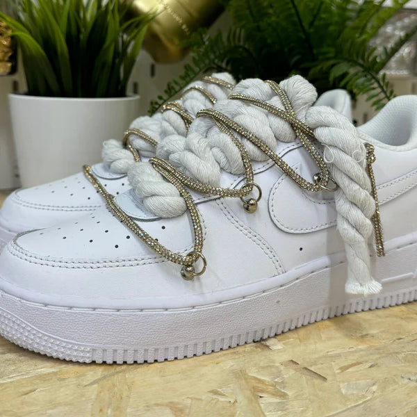 NIKE AIR FORCE TRIPLE SWAROVSKI GOLD