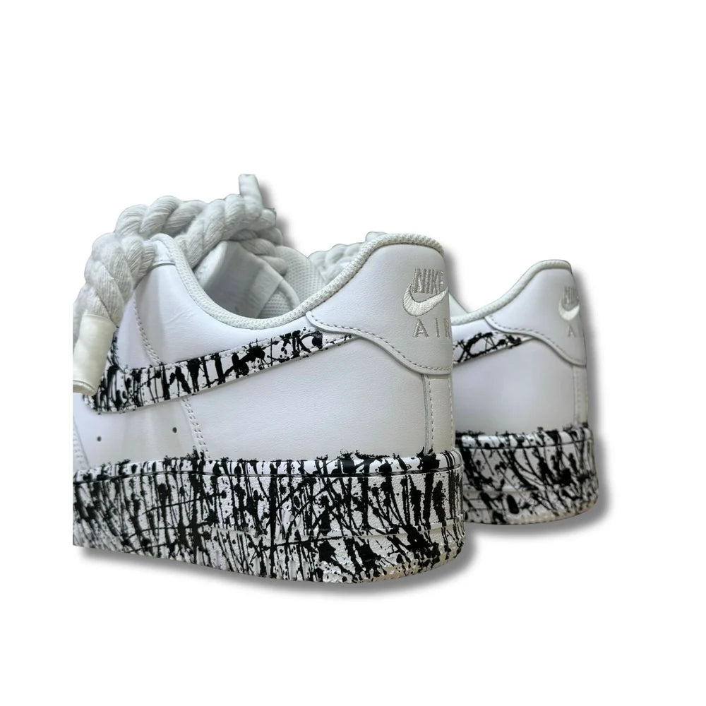 NIKE AIR FORCE ROPE LACES SKIZZI WHITE / BLACK