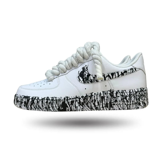 NIKE AIR FORCE ROPE LACES SKIZZI WHITE / BLACK