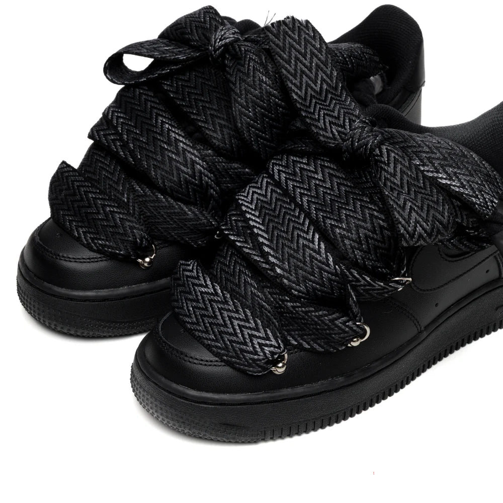 NIKE AIR FORCE ROPE LACES BLACK MAMBA