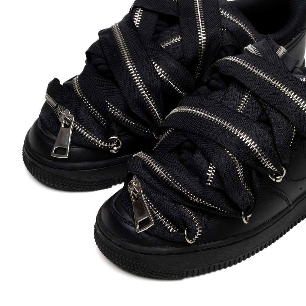NIKE AIR FORCE ROPE BLACK ZIP BLACK