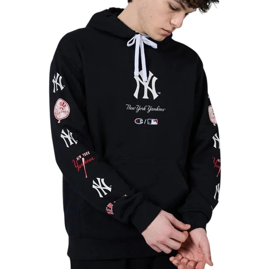 New Era x Champion Felpa Con Cappuccio Mlb New York Yankees